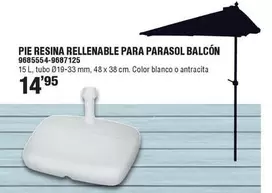 Pie Resina Rellenable Para Parasol Balcón