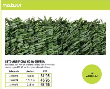 Seto Artificial Hoja Gruesa