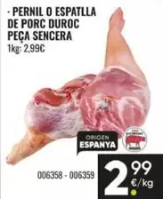 Duroc - Pernil O Espatlla De Porc Peca Sencera