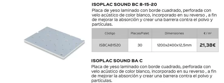 Isoplac Sound Bc 8-15-20