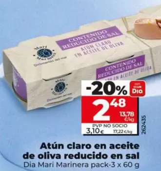 Dia Mari Marinera - Atún Claro En Aceite De Oliva Reducido En Sal