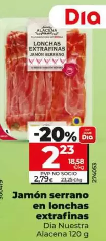 Dia Nuestra Alacena - Jamón Serrano En Lonchas Extrafinas