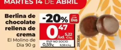 El Molino De Dia - Berlina De Chocolate Rellena De Crema