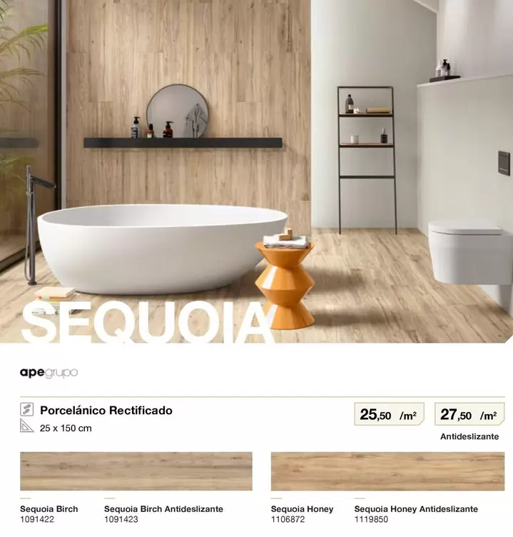 Ape Grupo - Porcelánico Rectificado Sequoia Brich