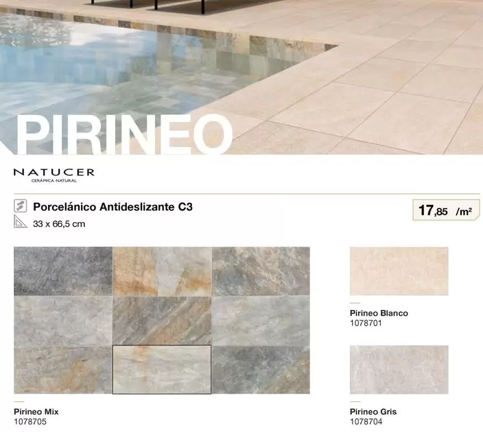 Natucer - Porcelánico Antideslizante C3