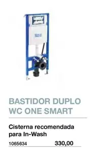 One - Bastidor Duplo WC Cisterna Recomendada Para In-Wash