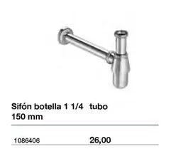 Sifon Botella 1 1/4 Tubo 150 Mm