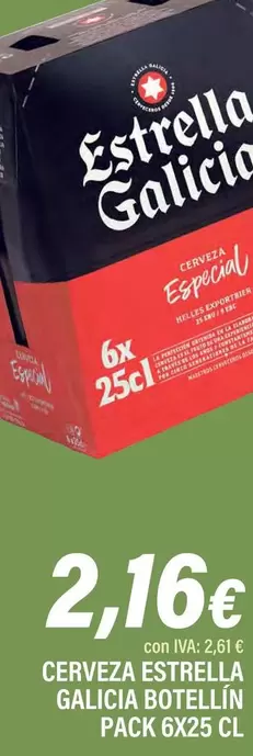 Estrella Galicia - Cerveza Botellín Pack