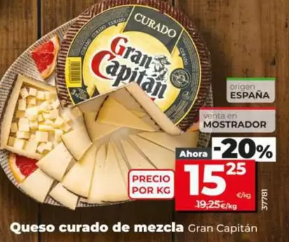 Gran Capitán - Queso Curado De Mezcla