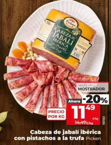 Picken - Cabeza De Jabalí Iberica Con Pistachos A La Trufa