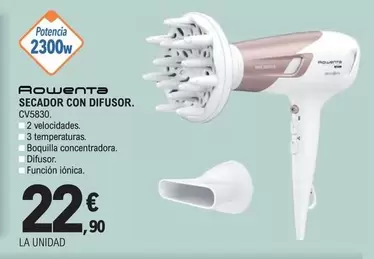 Rowenta - Secador Con Difusor