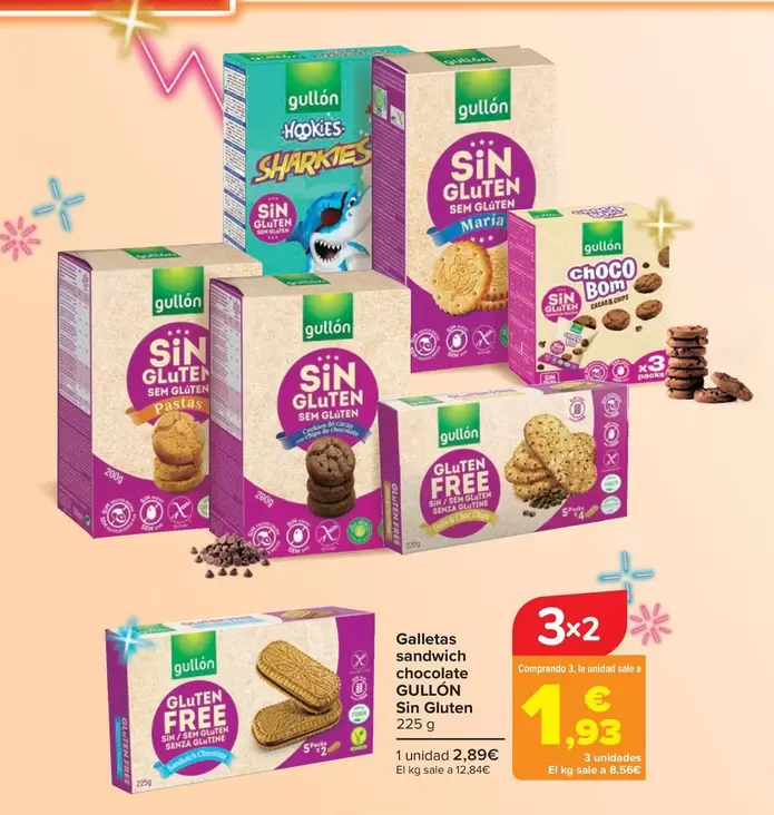 Gullón - Galletas Sandwich Chocolate Sin Gluten