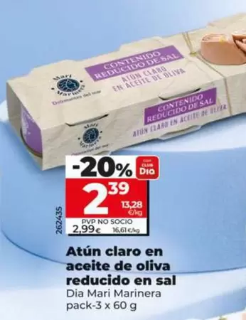 Dia Mari Marinera - Atún Claro En Aceite De Oliva Reducido En Sal