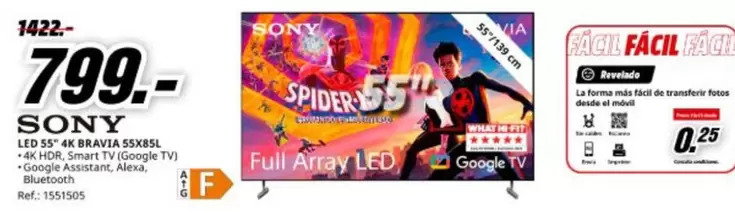 Sony - Led 55 4k Braun 55x863l