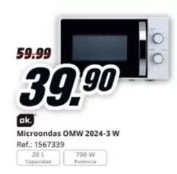 Ok. - Microondas Omw 2024-3 W