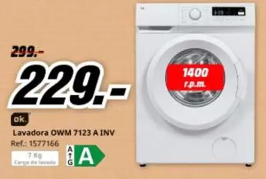 Ok. - Lavadora Owm 7123 A Inv