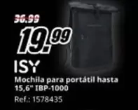 Isy - Mochila Para Portátil Hasta 15.6" IBP-1000