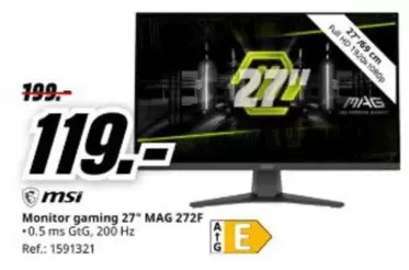 MSI - Monitor Gaming 27" Mag 272f