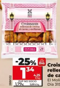 El Molino De Dia - Croissants Rellenos De Cacao