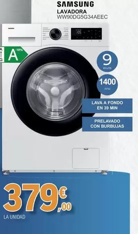 Samsung - Lavadora WW90DG5G34AEEC