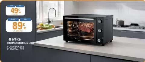 Artica - Horno Sobremesa FLOWBAKE58/FLOWBAKE22