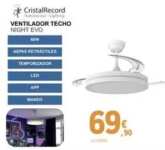 CristalRecord - Ventilador Techo Night Evo