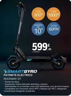Smartgyro - Patinete Eléctrico Rockway GT