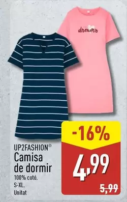 Up2fashion - Camisa De Dormir