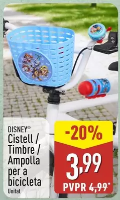 Disney - Cistell/Timbre/Ampolla Per A Bicicleta