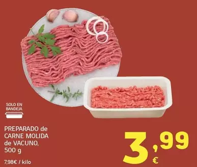 Preparado De Carne Molida De Vacuno