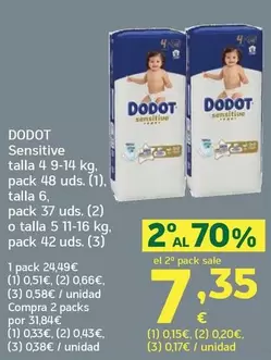Dodot - Sensitive Talla 4, Talla 6, Talla 5
