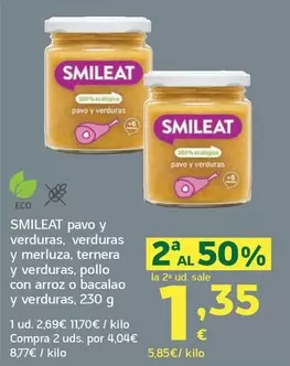 Smileat - Pavo Y Verduras, Verduras Y Merluza, Ternera Y Verduras, Pollo Con Arroz O Bacalao Y Verduras