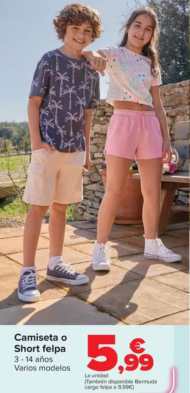 Camiseta O Short Felpa