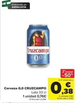 Cruzcampo - Cerveza 0,0