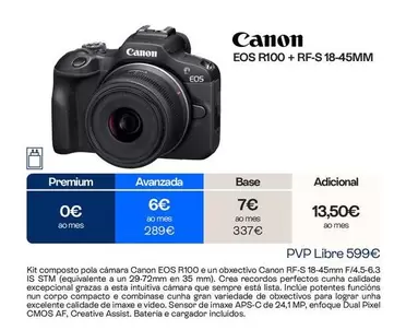 Canon - Eos R100 + Rf-S 18-45mm
