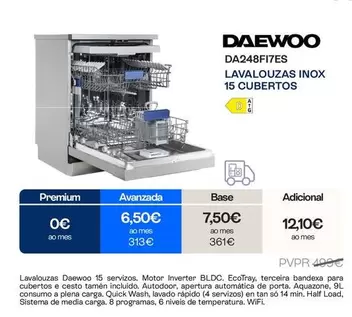 Daewoo - Lavalouzas Inox DA248FI7ES