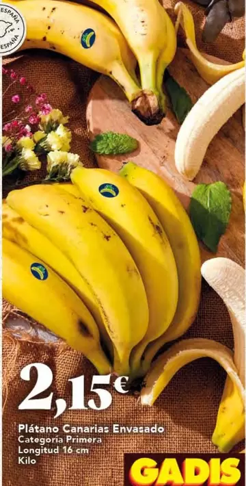 Platano Canarias Envasado