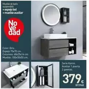 Mueble De Barlo Suspendido + Espejo Led + Mueble Auxiliar 
