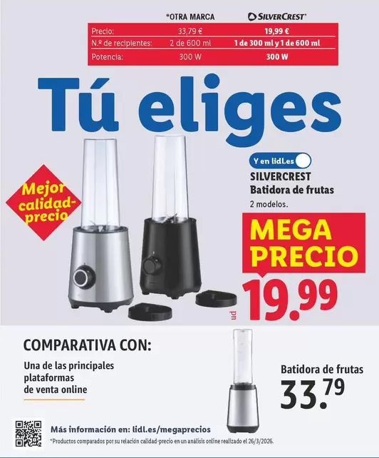 SilverCrest - Batidora De Frutas