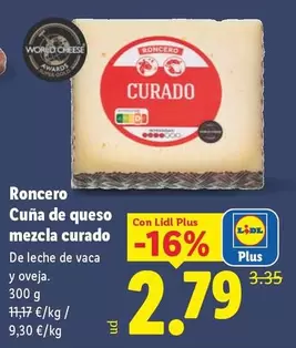 Roncero - Cuña De Queso Mezcla Curado