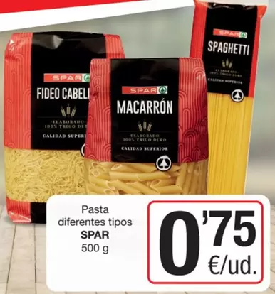 Spar - Pasta Diferentes Tipos