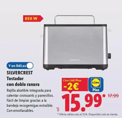 SilverCrest - Tostador Con Doble Ranura