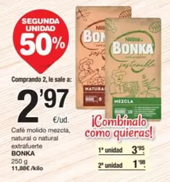 Bonka - Café Molido Mezcla, Natural O Natural Extrafuerte