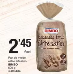 Bimbo - Pan De Molde Estilo Artesano