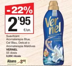 Vernel - Suavitzant Aromaterapia Blue, Cel Blau, Delicat O Aromaterapia Maldives