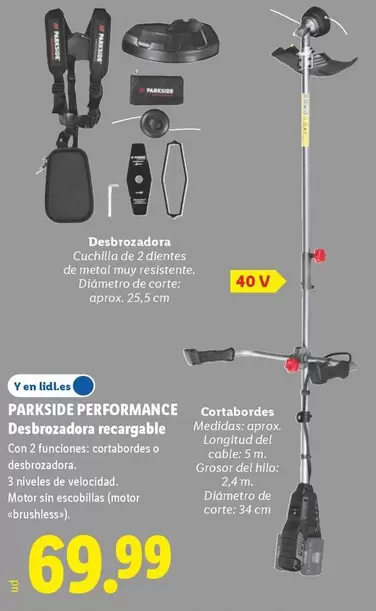Parkside - Performance Desbrozadora Recargable