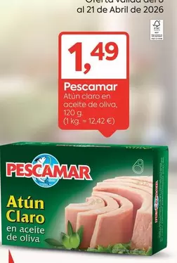 Pescamar - Atún Claro En Aceite De Oliva