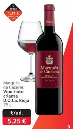 Marqués De Cáceres - Vino Tinto Crianza D.O.Ca. Rioja