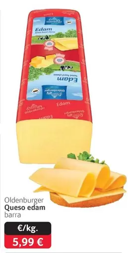 Oldenburger - Queso Edam Barra