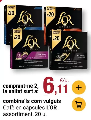l'or - Cafe En Capsules Assortiment